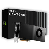 PNY NVIDIA RTX 4500 Ada Generation 24GB GDDR6 PCI Express 4.0 Dual Slot 4X DisplayPort, 8K Support VCNRTX4500ADA-PB
