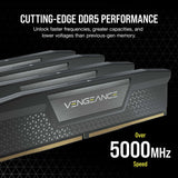 Corsair CMK32GX5M2B6000C38 Vengeance DDR5 RAM 32GB (2x16GB) 6000MHz Intel XMP iCUE Compatible Computer Memory - Black