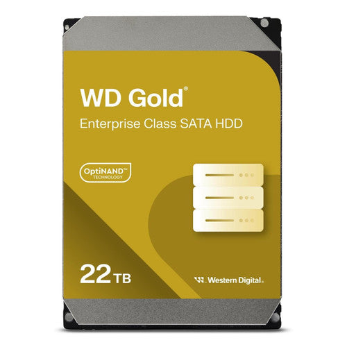 WD Gold WD221KRYZ 22TB Enterprise Class SATA Internal Hard Drive HDD - 7200 RPM, SATA 6 Gb/s, 512 MB Cache, 3.5"