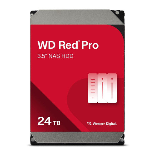 WD WD240KFGX 24TB WD Red Pro NAS Internal Hard Drive HDD - 7200 RPM, SATA 6 Gb/s, CMR, 512 MB Cache, 3.5"