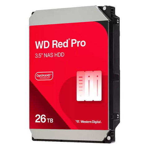 WD WD260KFGX  26TB Red Pro NAS Internal Hard Drive HDD - 7200 RPM, SATA 6 Gb/s, CMR, 512 MB Cache, 3.5"