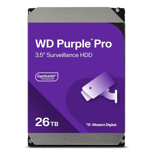 WD WD260PURP 26TB WD Purple Pro Surveillance Internal Hard Drive HDD - SATA 6 Gb/s, 512 MB Cache, 3.5"