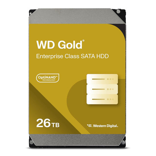 WD WD261KRYZ Gold 26TB Enterprise Class Hard Disk Drive - 7200 RPM Class SATA 6Gb/s 512MB Cache 3.5 Inch