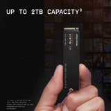 WD BLACK 1TB SN770 NVMe Gen4 PCIe, M.2 2280, Up to 5150 MB/s Internal Gaming SSD Solid State Drive WDS100T3X0E
