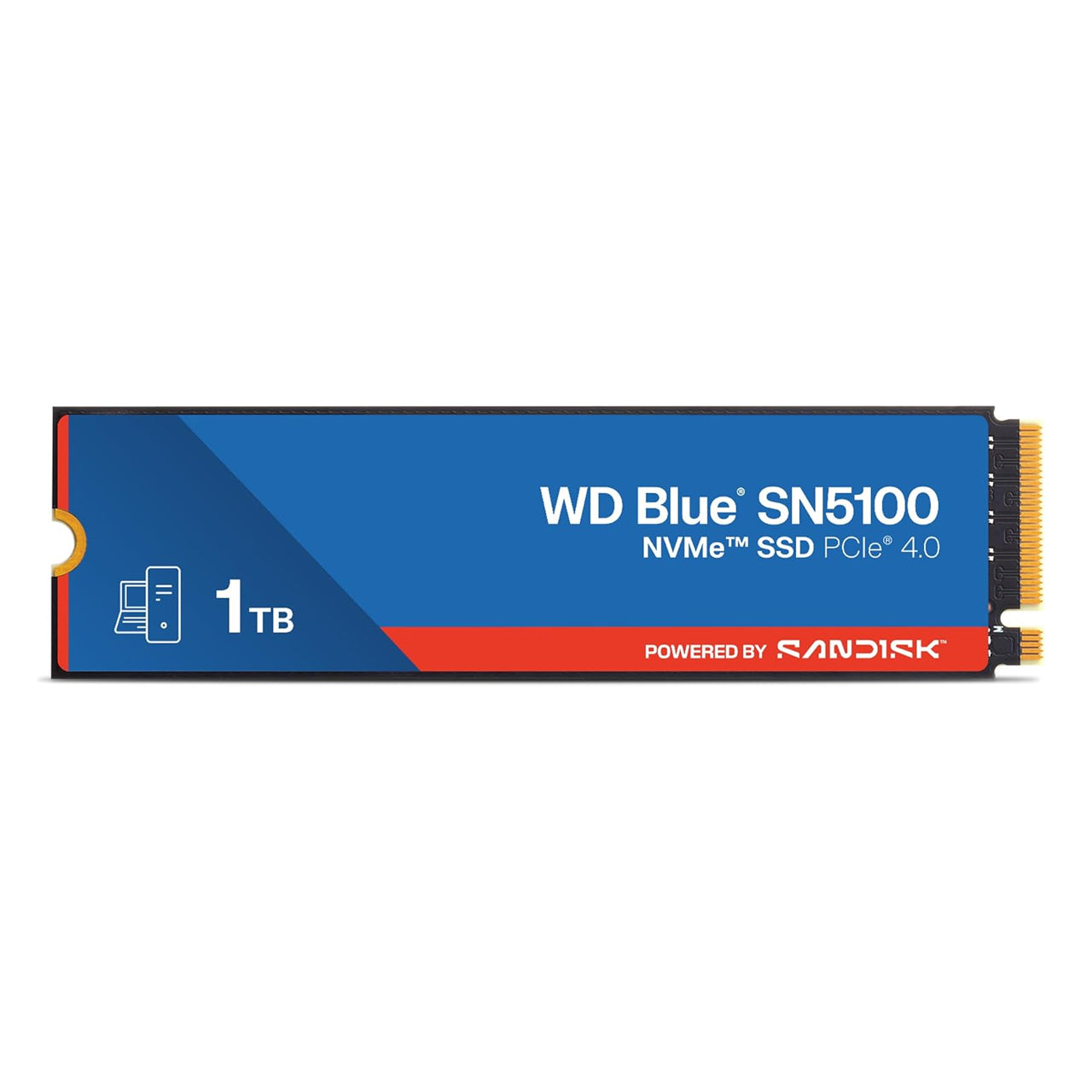 WD WDS100T5B0E Blue SN5100 1TB NVMe SSD- M.2 2280, PCIe Gen 4.0,Internal Solid State Drive - Read Speeds Up to 7,100MB/s