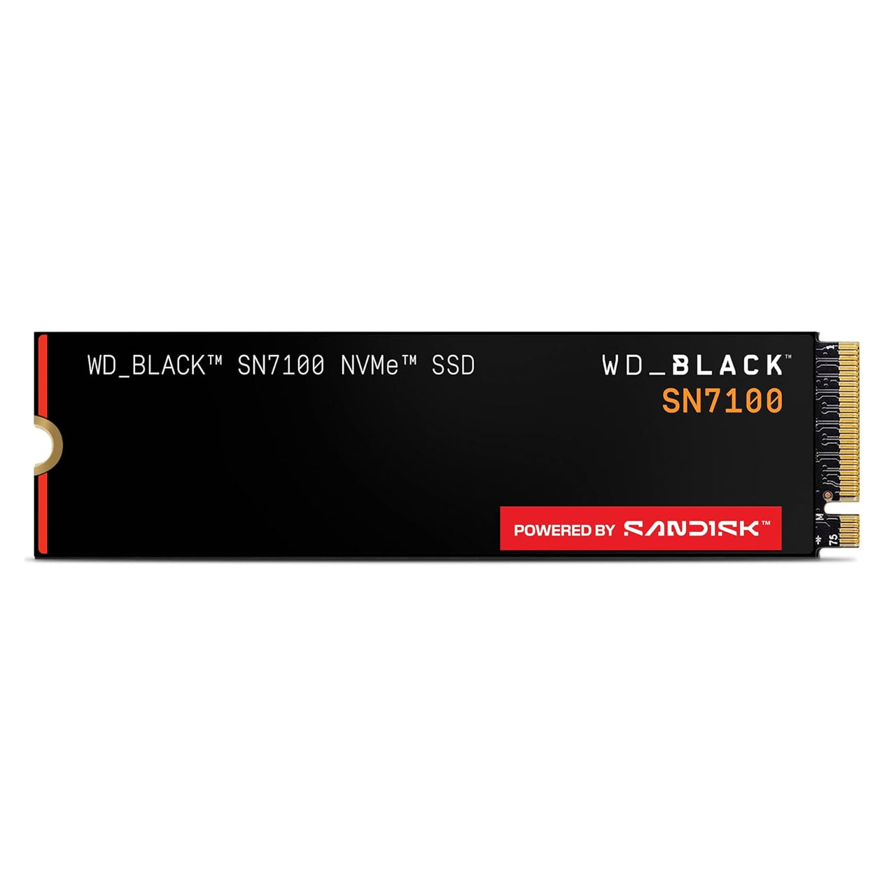 WD WDS500G4X0E BLACK SN7100 500GB NVMe SSD - Gen4 PCIe, M.2 2280, Up to 6,800 MB/s Read Speed, Next Gen TLC 3D NAND