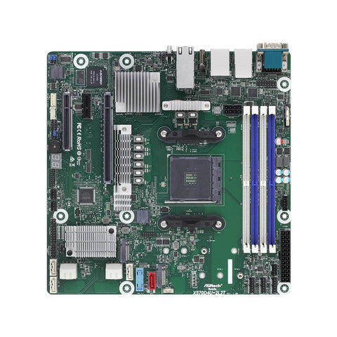 ASRock Rack X570D4U-2L2T Socket AM4/ AMD X570/ DDR4/ SATA3&USB 3.2/ Micro-ATX Server Motherboard