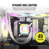 Corsair iCUE H100i Elite CAPELLIX XT Liquid CPU Cooler 240mm Radiator, Intel LGA 1700, 1200, 115X, 2066, AMD AM5, AM4 (White) CW-9060072-WW