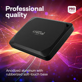 Crucial X10Pro 1TB Portable SSD Up to 2100MB/s read, 2000MB/s write, Water & Dust Resistant, PC & Mac, USB 3.2 CT1000X10PROSSD9