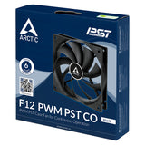 Arctic ACFAN00210A F12 PWM PST CO 120mm 1350RPM Case Fan for Continuous Operation - Black