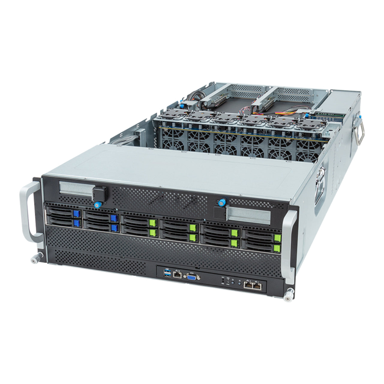 Gigabyte 4U HPC/AI Server - AMD EPYC 9004, Dual CPU, 10x Gen5 GPUs (G493-ZB1 rev. AAP1)