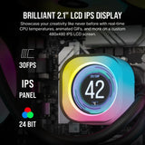 Corsair iCUE Link H100i LCD Liquid CPU Cooler 240mm AIO, QX120 RGB Fans, Fits Intel LGA1700, AMD AM5 (Black) CW-9061007-WW