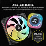 Corsair iCUE Link H100i LCD Liquid CPU Cooler 240mm AIO, QX120 RGB Fans, Fits Intel LGA1700, AMD AM5 (Black) CW-9061007-WW