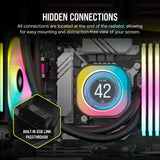 Corsair iCUE Link H100i LCD Liquid CPU Cooler 240mm AIO, QX120 RGB Fans, Fits Intel LGA1700, AMD AM5 (Black) CW-9061007-WW