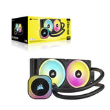 Corsair CW-9061001-WW iCUE Link H100i Liquid CPU Cooler 240mm AIO QX120 RGB Fans Fits Intel LGA 1700, AMD AM5 - Black