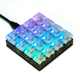 Pimoroni PIM565 Keybow 2040 - Clicky keys A luxe all-in-one 16 key mini mechanical keyboard customisable RGB lighting