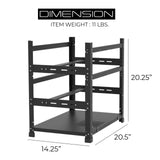 12GPU Mining Rig Frame - The Sluice V2 Steel Open Frame Mining Rig Case, Stackable Chassis for Crypto Coin Currency - Frame Only (Black) AAAIRMC12