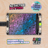 Pimoroni PIM580 Pico Display Pack 2.0 by Pimoroni LCD display for Raspberry Pi Pico, with four buttons, an RGB LED