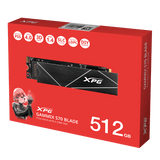 XPG AGAMMIXS70B-512G-CS 512GB GAMMIX S70 Blade use PlayStation 5,PCIe Gen4 M.2 2280 Internal Gaming SSD Up to 7,400 MB/s