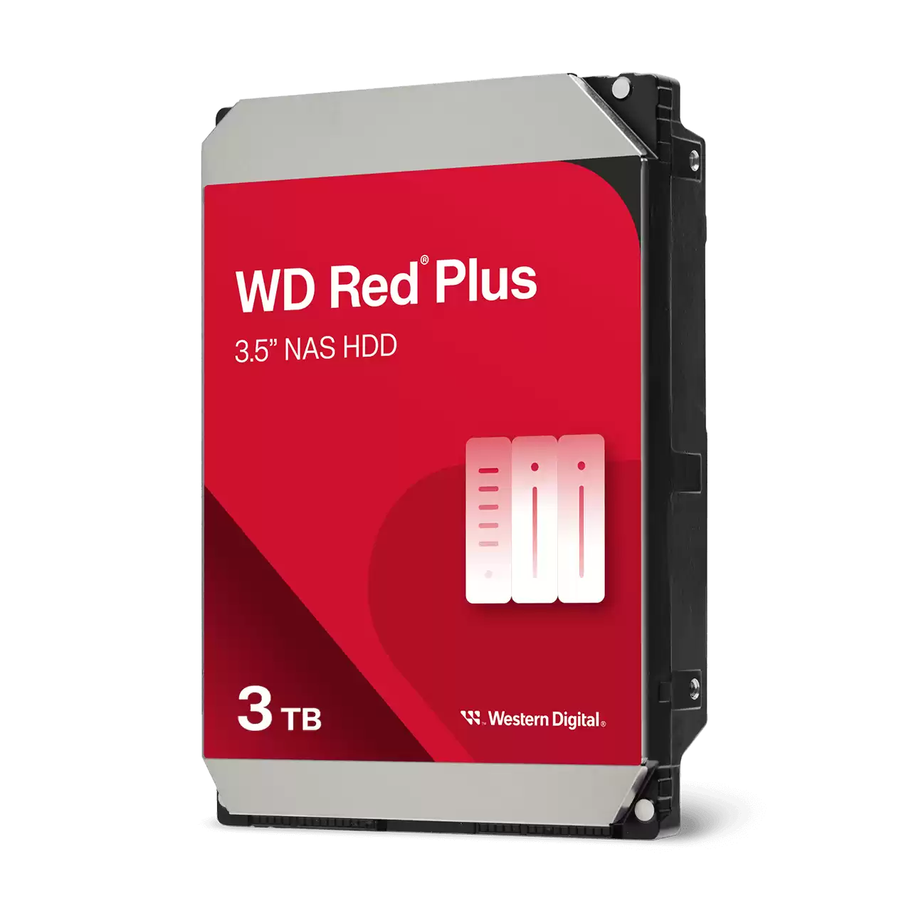 WD WD30EFPX 3TB Red Plus NAS Internal Hard Drive HDD - 5400 RPM, SATA 6 Gb/s, CMR, 64 MB Cache, 3.5"